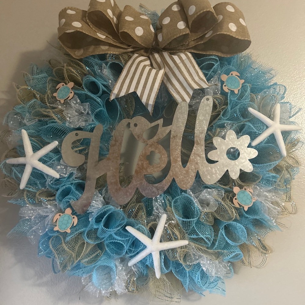 14” Custom Hand Crafted Wreath! Your Theme/Colors! - Picture 9 of 9